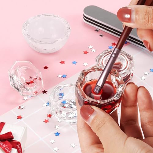Conjunto 6 Vasos de Cristal para Manicura con Tapa miniatura 5