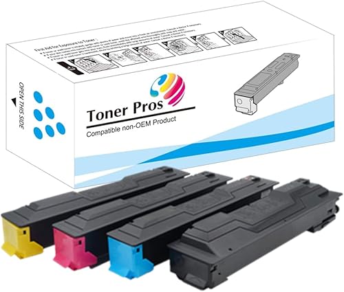 Toner Pros (TM) Tóner compatible TK-5197 (TK5197) para impresora multifunción color Kyocera TASKalfa 306ci (4 colores KCMY) negro 15.000 y colores