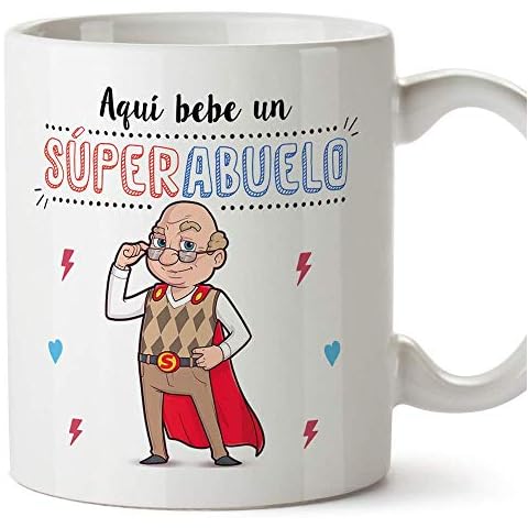 MUGFFINS Taza Abuelo - Aquí Bebe Un Super Abuelo Cover