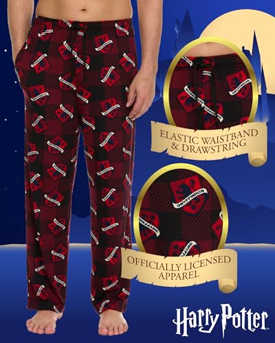 Harry Potter Mens Pajama Pants – Soft Flannel PJ Pants For Men – Adjustable/Elastic Waistband & Pockets2