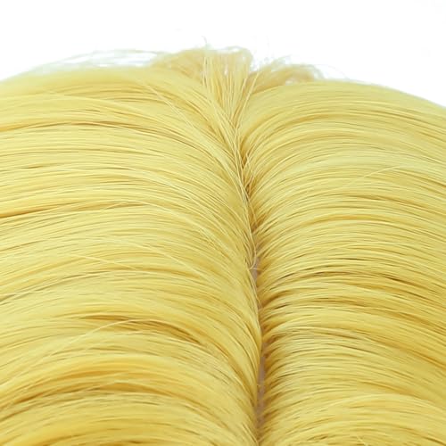 Image of PATTNIUM Golden Short Curly Wavy Wigs for Kids Girls Golden Blonde Side Part Shoulder Length Heat Resistant Synthetic Wig Halloween Cosplay Costume Party Daily Wigs