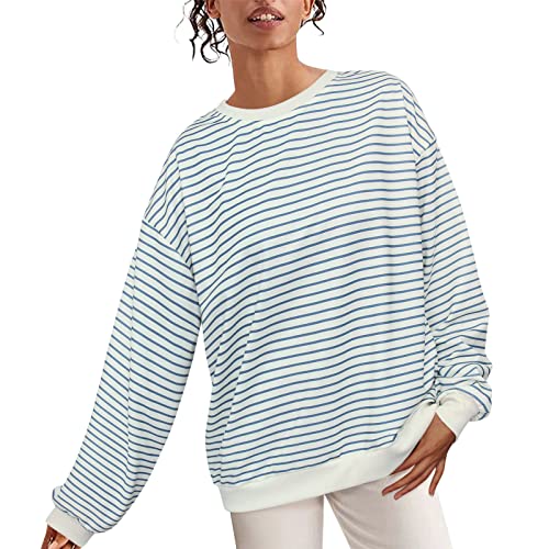 Sweat Trasher Femme - Haut de t-Shirt décontracté à Larges Rayures pour Femmes Combinaison...