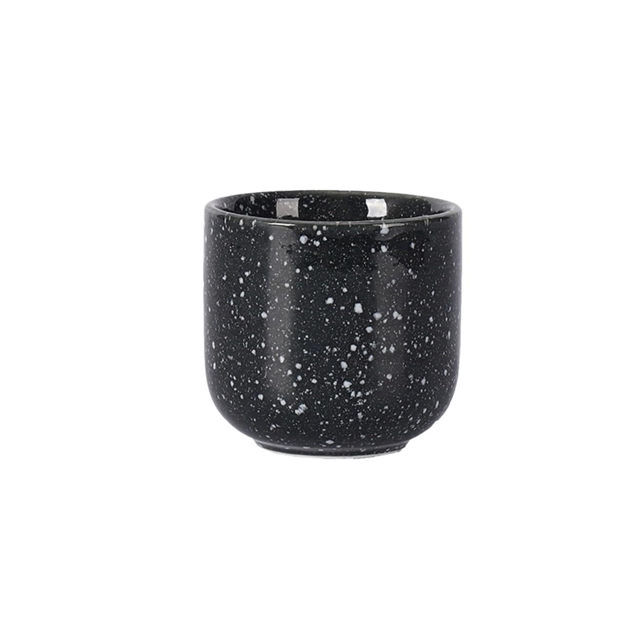 HLHLOP777 Coffee Mugs Ceramic Afternoon Tea Commercial Sushi Milk Coffee Mug Retro Black Spotted Pattern Coffee Cup