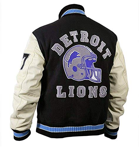 Hill Cop Foley Varsity Jacket | Men’s Alex Beverly y Cop Detroit Blue Lions Jacket4
