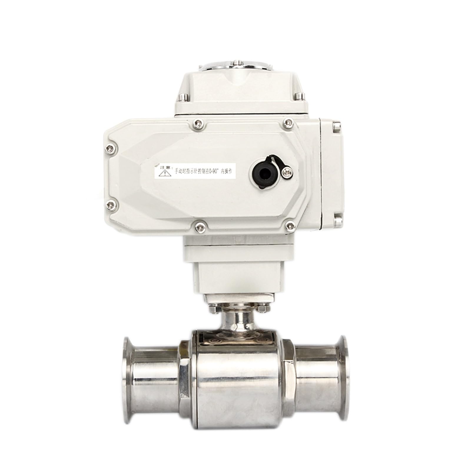 Ouhbndeaz 220Vac 63Mm Ss304 Tri Clamp Motorized Ball Valve 2 Way Electric Sanitary(220Vac)