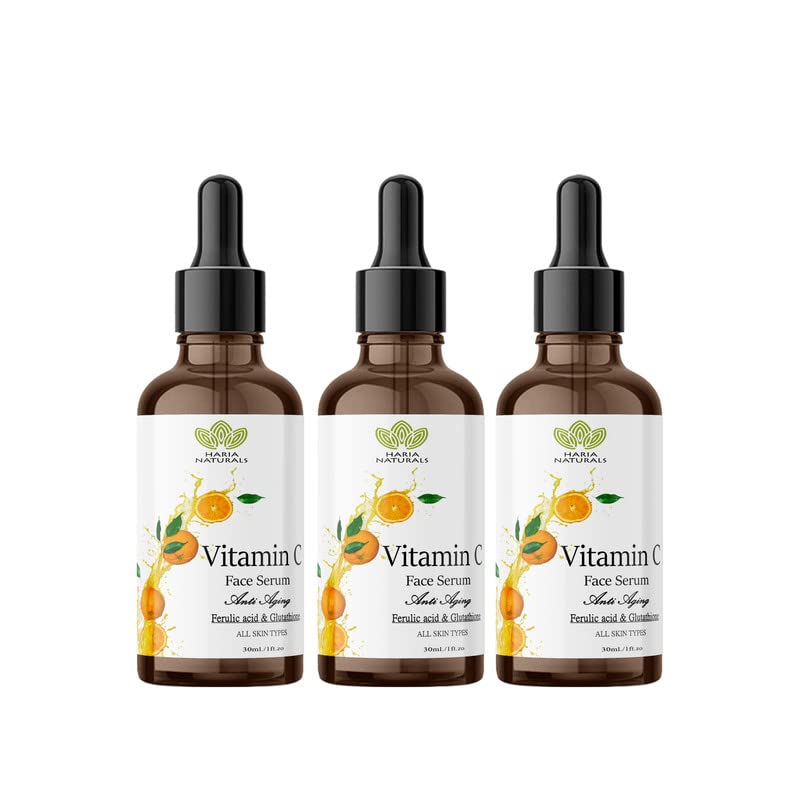 Haria Naturals Vitamin C Serum-Brightens Skin Tone, Reduces Wrinkes, Fine Line 90ML