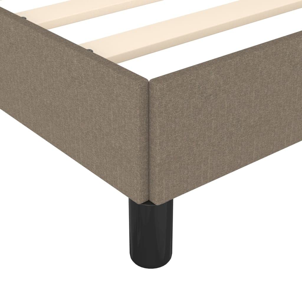 vidaXL Giroletto Senza Materasso Tortora 160x200 cm in Tessuto