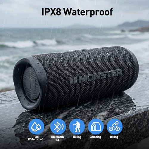 Monster Bluetooth Speaker, Wireless Portable Outdoor Bluetooth Speakers, 60W True Wireless - image 8