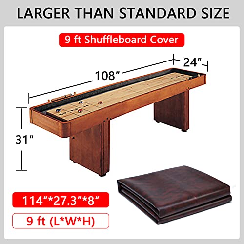 Waterproof Shuffleboard Table Cover For Shuffleboard Table 9Ft Heavy Duty Leatherette Furniture Cover #TOP1