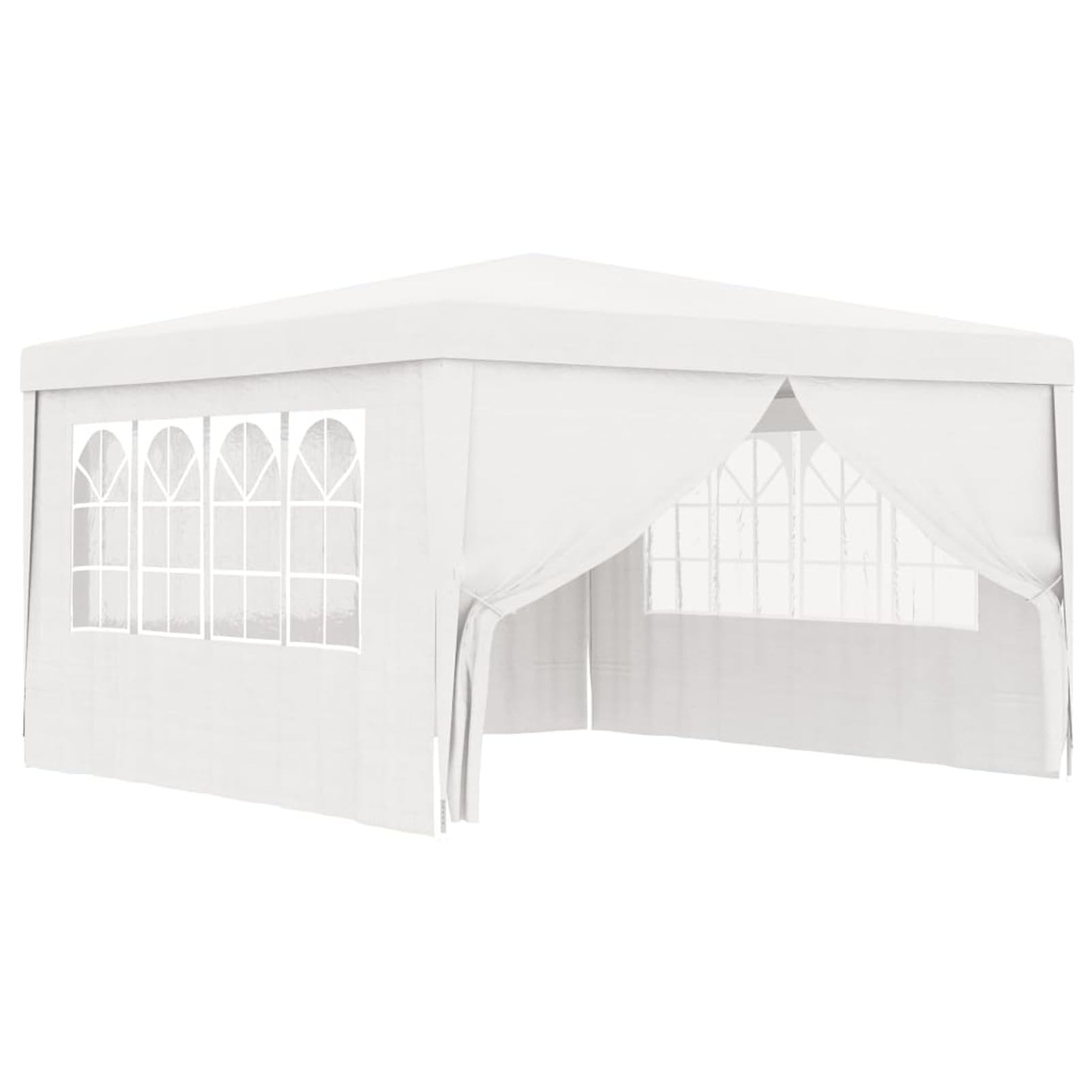Festnight Carpa Jardín Plegable con Paredes, Carpa para Fiestas 4 x 4 m, Carpa para Fiesta, Gazebo, Cenador Plegable para Camping, Fiestas, Exterior, Color Blanco