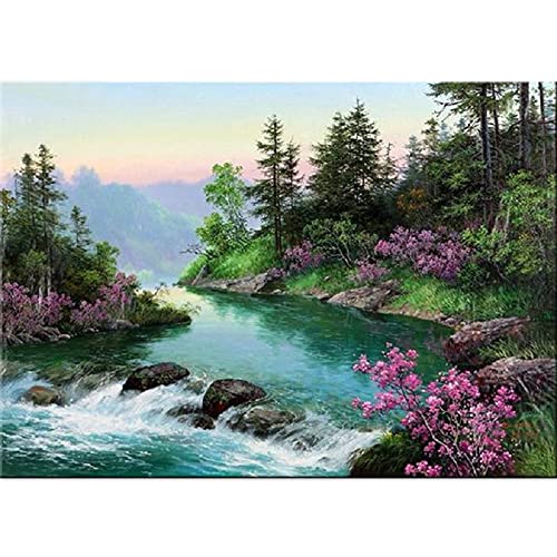 Kit Diamant Peinture 5D paysagère en 80x180cm avec strass carrés et ronds complets