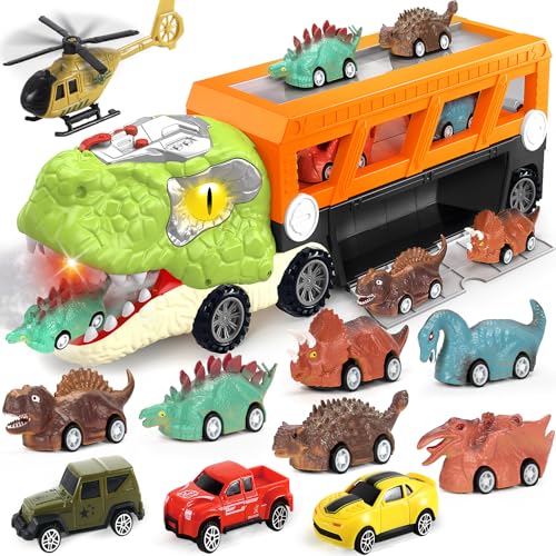 Dinosaur Toy Truck with Mini Cars for Kids
