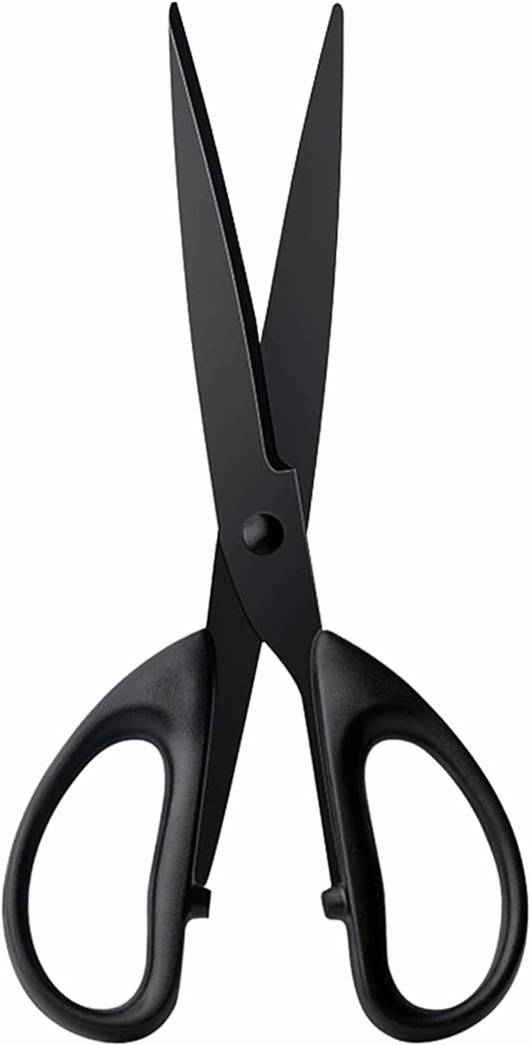 Black Office Scissors 7 Inch All Purpose Sharp Scissor Stainless Steel, TMat33192