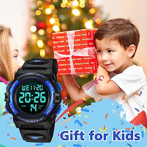 Kids Watch,Boys Watch for 3-15 Year Old Boys,Digital Sport Outdoor Multifunctional Chronograph LED 50 M Waterproof Alarm Calendar Analog Watch for Children with Silicone Band,Kids Gift3