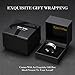 King Will Mens Meteorite Rings Tungsten Carbide Wedding Bands 8mm High Polished Engagement Ring for Couples Comfort Fit, Silver, Size 11