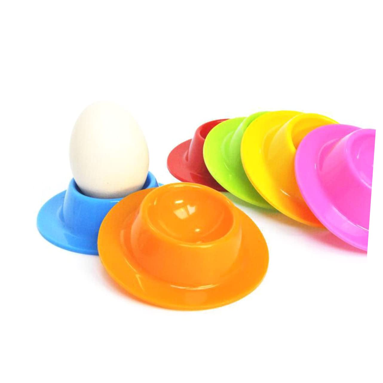 HOOTNEE 4pcs Boiled Egg Cups Egg Serving Dish Egg Storage Bin Easter Egg Cup Egg Cup Tray Egg Tray Utensil Tray Egg Serving Cup Egg Cup Holder Cutlery Tray Deviled Egg Holder re-usable