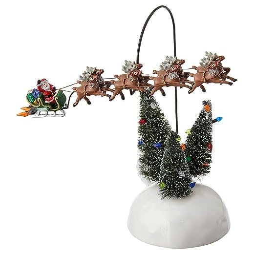 Department 56 National Lampoons Christmas Vacation Village Animated Flaming Sleigh Accessory Figurine