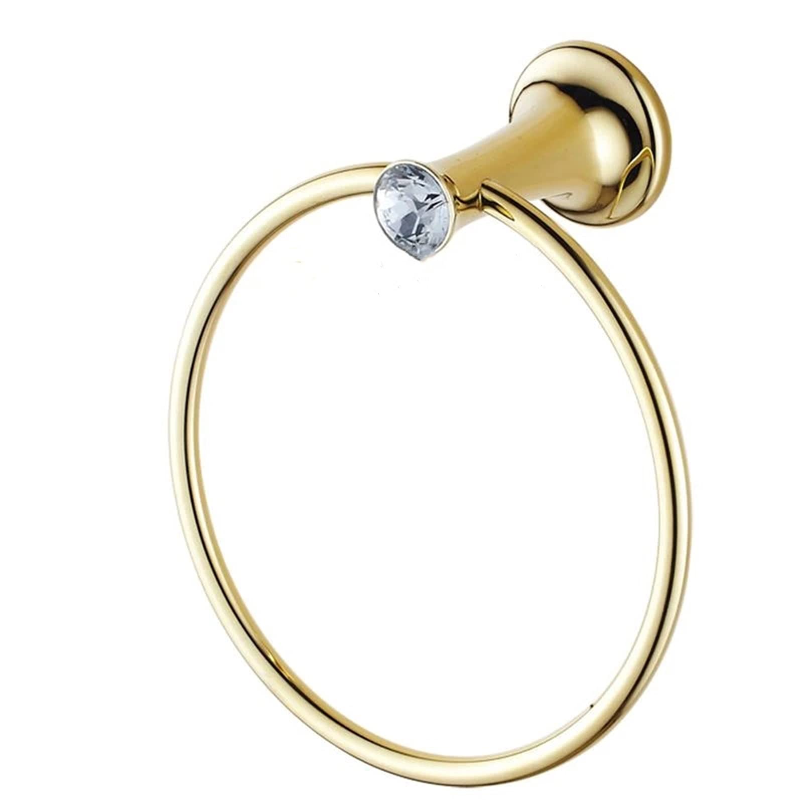 LMYSXAOZ LNNSHX Towel Rings Ring Golden Bathroom Rack Wall Hanging Round for Kitchen Bathrooms