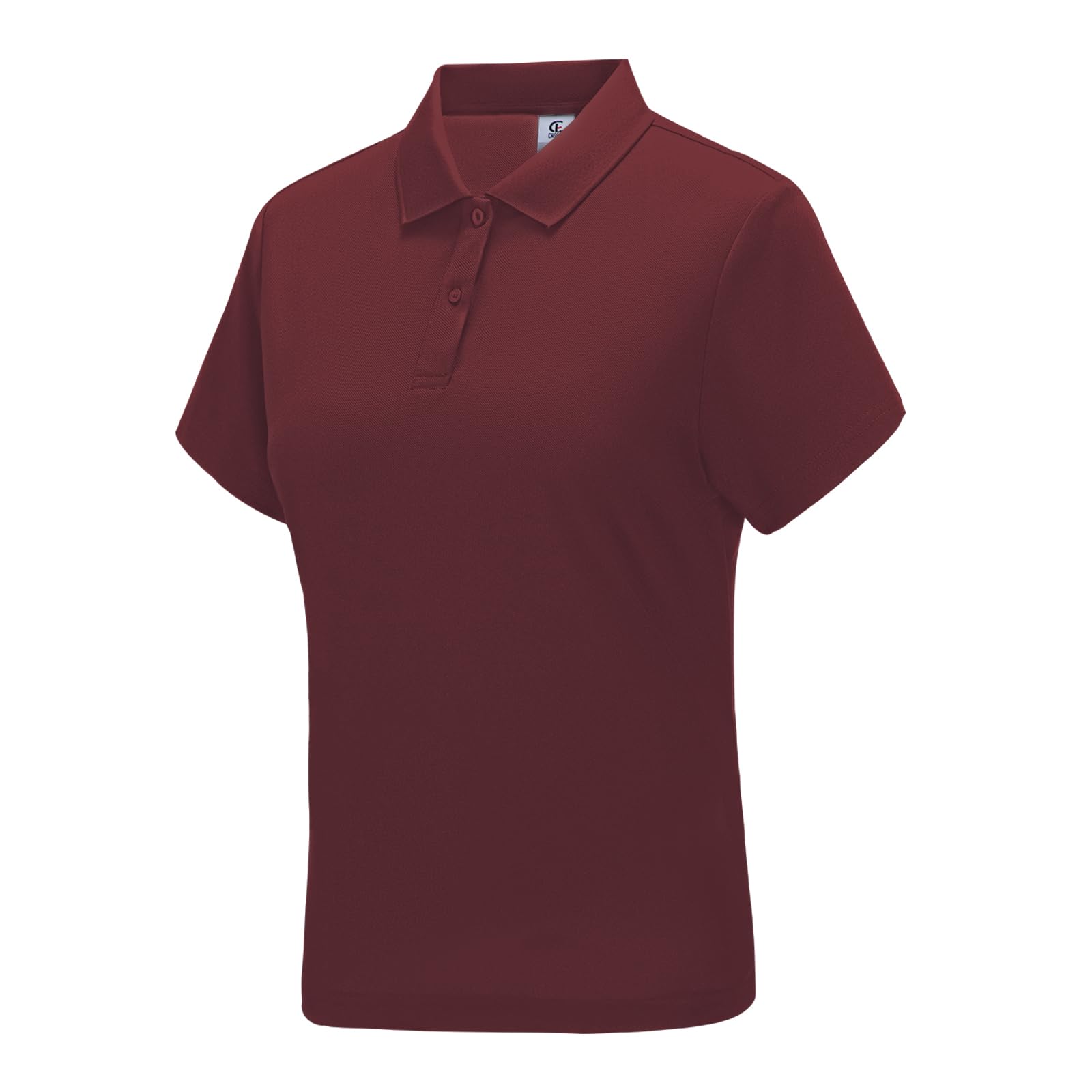 Casei Womens Polo Shirts Golf Shirts Quick Dry Moisture Wicking Black and White Polo Shirt Large Wine Red