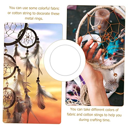 ULTECHNOVO Macrame Hoops Metal Rings 6 Pieces 5.91 Inch Dream Catcher Craft Accessories for Diy Home Wedding Wall Decoration - Image 4