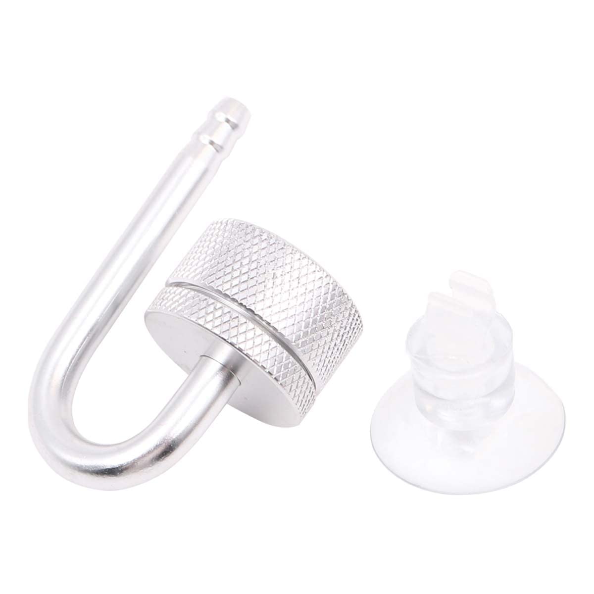 Muiltvoe Aluminium Alloy co2 Diffuser Aquarium with Suction Cups and U-Pipe for All Types of Aquariums