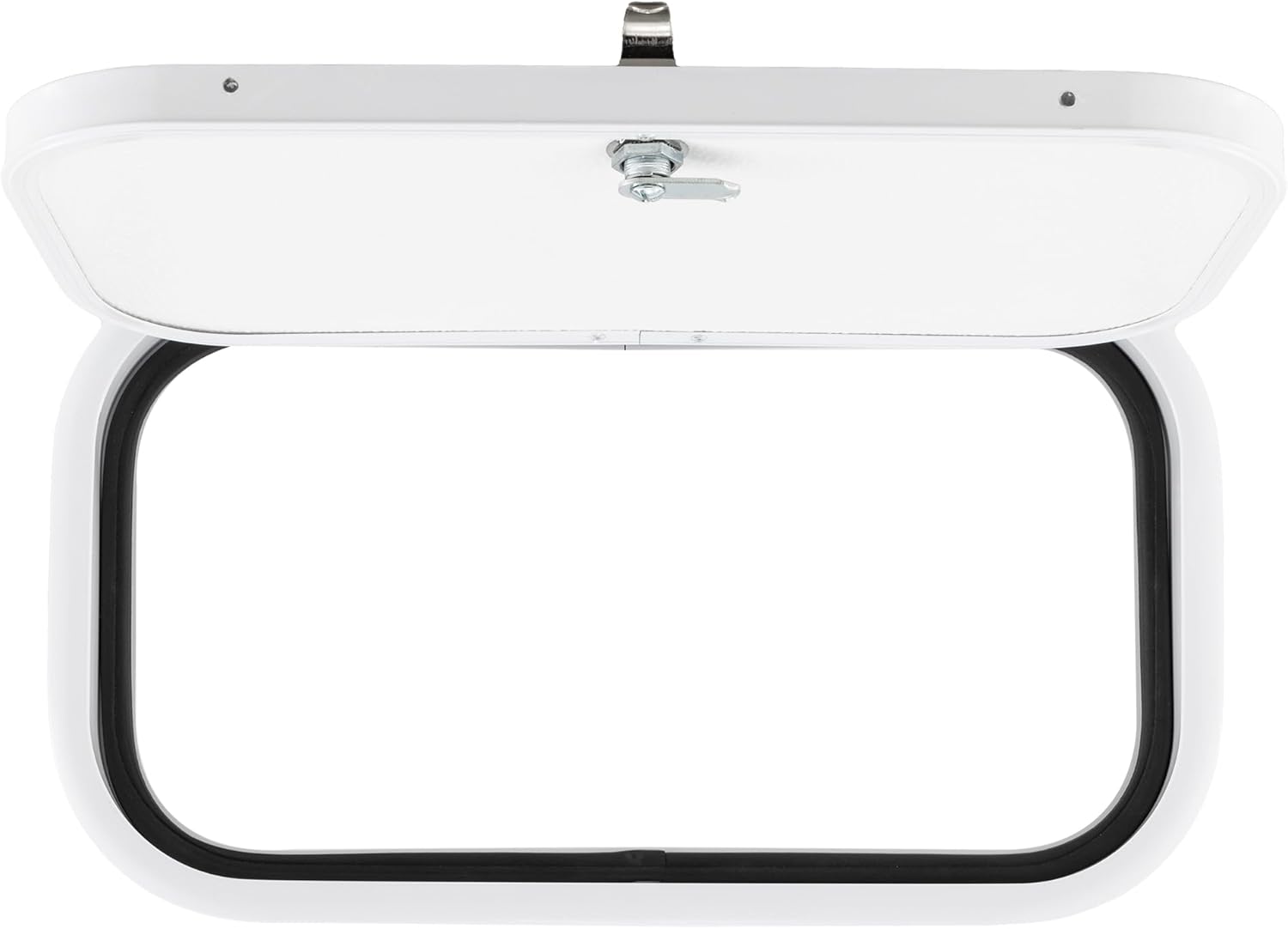 RecPro RV Baggage Compartment Door | 20" W x 11" H | Fiberglass | Rounded Corners | Weather-Tight Seal | Made in America (White)