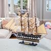 NAUTIMALL USS Constitution Wooden Model Ship 24 Prebuilt Replica Nautical Sailboat Decor Rustic Vintage Home Decoration