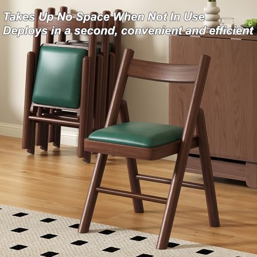 Chaises pliables en bois lot de 2 avec support triangle gain de place