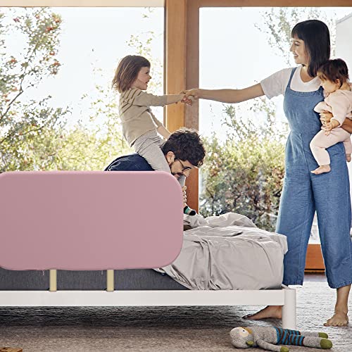 Welspo Toddler Bed Rail, For Kid & Elderly Adjustable And Foldable Safety Bed Guard Rail, Portable Child Bed Safety Rail, Pink #TOP1