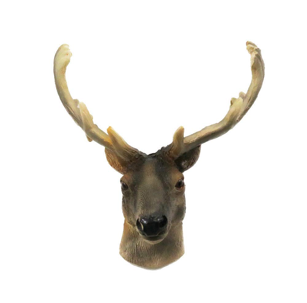 Melody Jane Dollhouse Stag Head Wall Mount Rustic Hunting Ornament Study Den Accessory