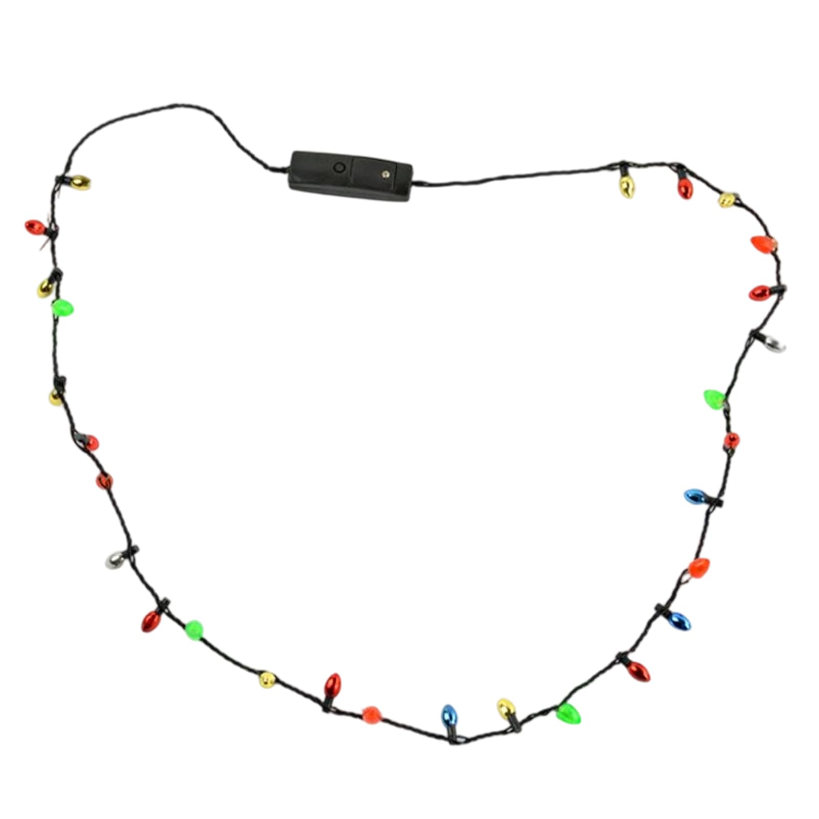 Collane in lampadina di Natale - Gioielli per le vacanze in luce a LED | Catena di perline di ornamento lampeggiante, accessorio per bagliore festivo, favore della festa invernale, ghirlanda a sospens