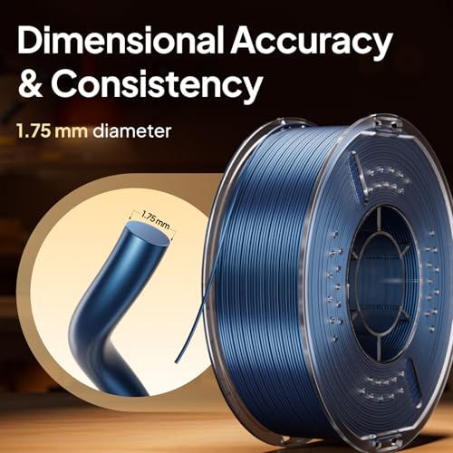 Image of ELEGOO Metallic PLA Filament 1.75mm Metallic Green 1KG, Metal-Like Shiny 3D Printer Filament High Dimensional Accuracy, 1kg Spool (2.2lbs) Compatible with Most FDM 3D Printers