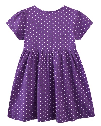 Image of Girls Cotton Long Sleeve Casual Cartoon Appliques Striped Jersey Dresses