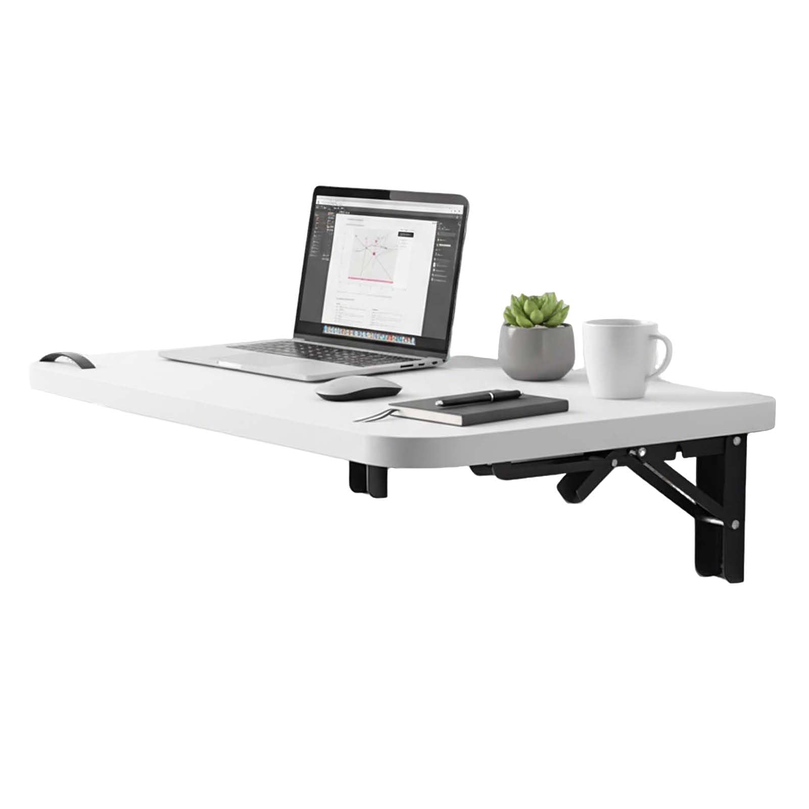 GBRJUYF SpaceSaving Wall Mounted Folding Dining Table 50x40cm HeavyDuty Foldable Desk for Kitchen Office Laundry RoomCompact Floating Table Solution