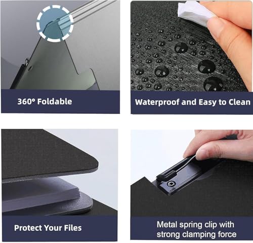 Image of DARKNESS File Cover Folder Clipboard, Profile Clip File Folder, File Writing Pad, PP File Clipboard for A4 and Letter Size Business, Office, School Papers (File Clipboard Top Open)