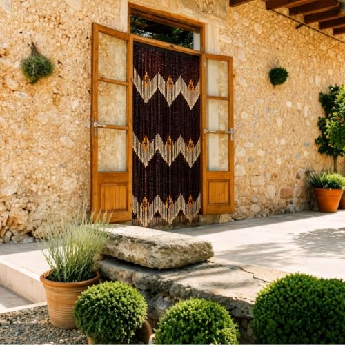 CATRAL Nortene Cortina Puerta Formosa 60 Lineas Madera Exterior 90x200cm