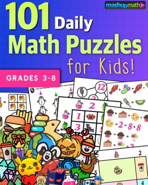 101 Daily Math Puzzles for Kids!: For Students in Grades 3-8
