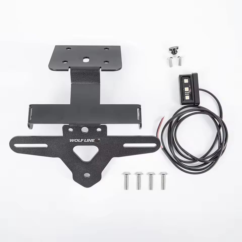 Motorcycle License Plate Holder Bracket Fender Eliminator Rear Tail Tidy LED Light For KTM RC390 2022-2025 RC 390 Accessories
