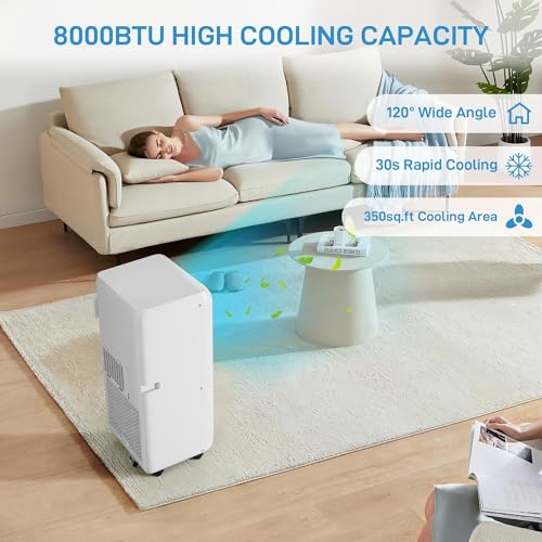 Image of Garvee Ultra Quiet 3-in-1 Portable Air Conditioner 10000 BTU - Efficient Cooling, Fan & Dehumidifier Modes, Remote, 24H Timer, Window Kit, Cool Rooms up to 450 Sq.Ft - Ideal for Bedroom, Office, Home