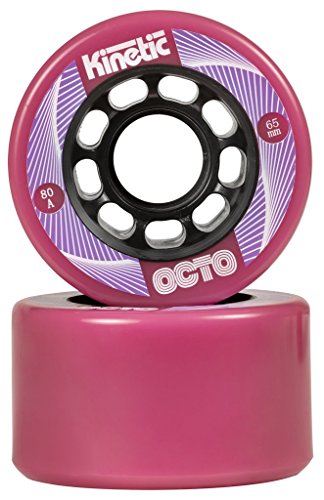Chaya Octo Wheels, Kinetic, 80 A, 4 Patines para Accesorios, Color Rosa, 65 mm