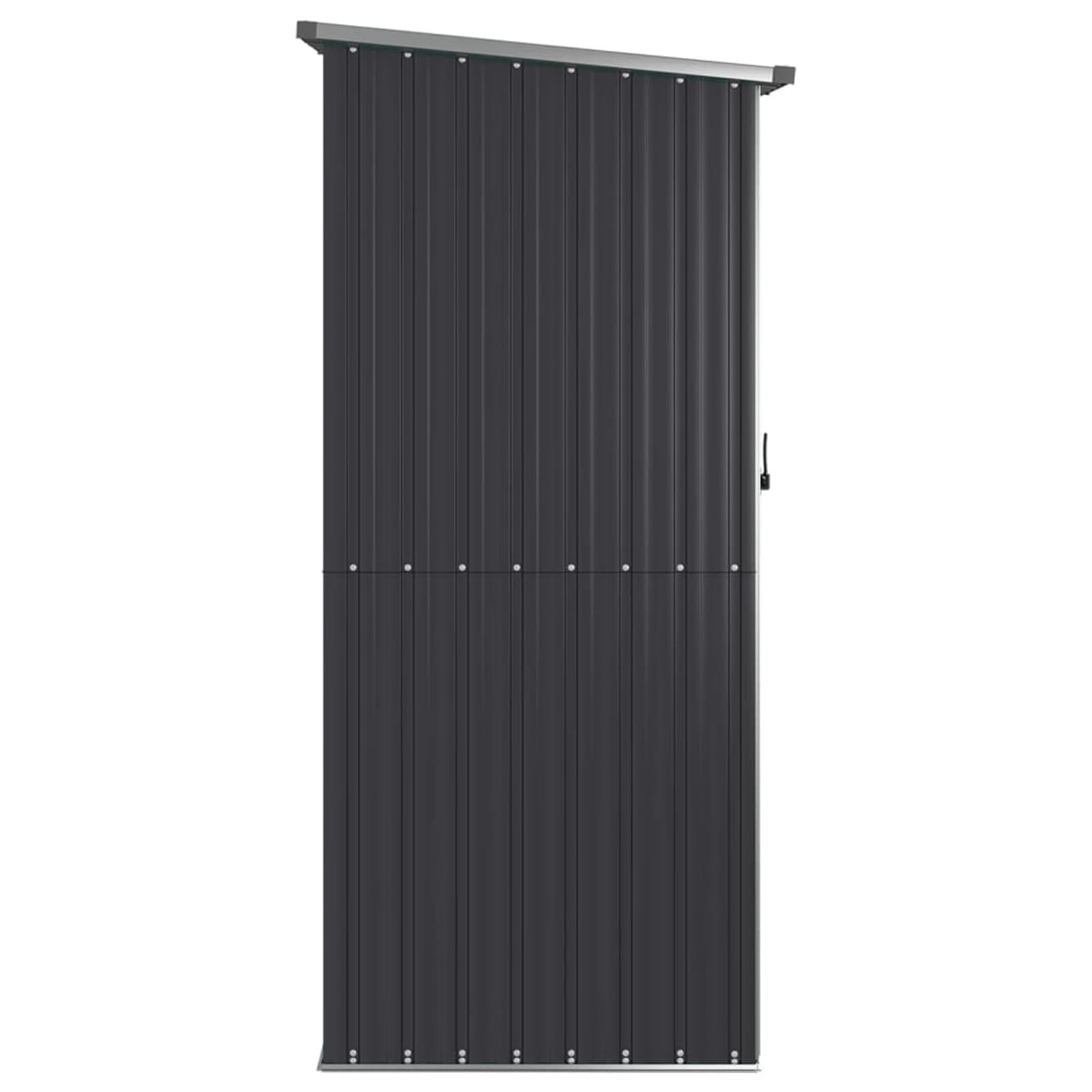 Capanno da Giardino Antracite 118,5x97x209,5 cm Acciaio Zincato,Capannone da Giardino,Casetta da Giardino,Casetta Attrezzi Giardino(SPU:150901)