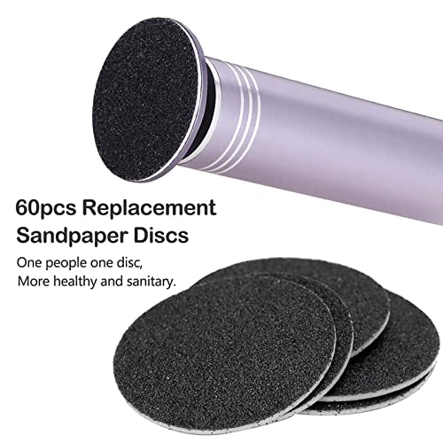 Upgraded Electric Foot Sander Callus Remover (Speed Adjustable) With 60Pcs Replacement Sandpaper Discs For Normal Feet Dead Skin Removal, Not For Thick Callus, Gray #TOP4