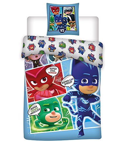 Pyjamasques - Parure da letto, copripiumino 140 x