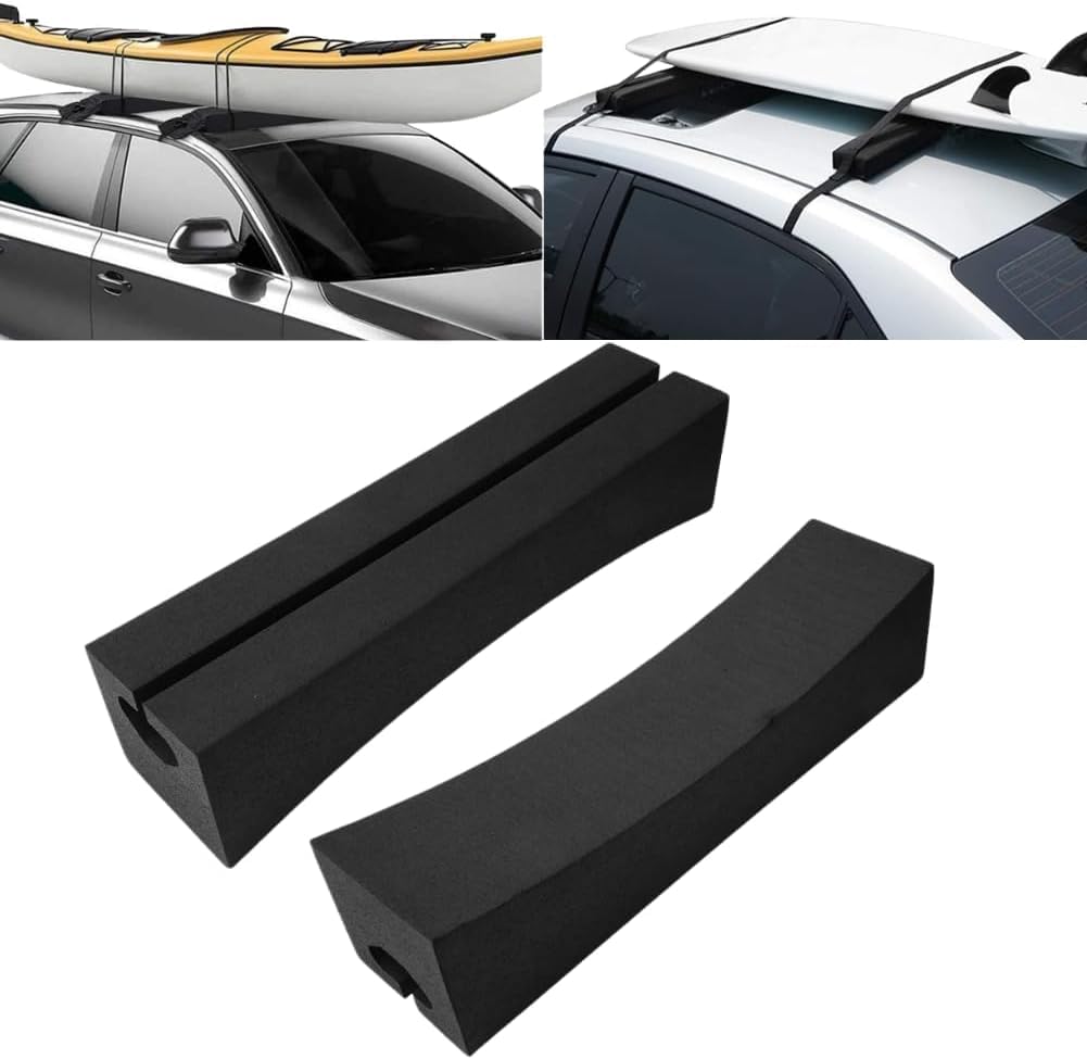 Auto Dachgepäckträger, 2 Stück Universal Weiche Dachträgerpolster 40,5x9x10 cm für Kajak Surfboard Kanu Snowboard Paddle Board