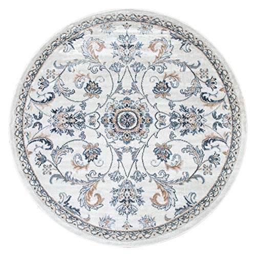 Paco Home Teppich Wohnzimmer Kurzflor Orientalisches Muster Ornamente Modern Beige Blau, Grösse:160x220 cm – Bild 3