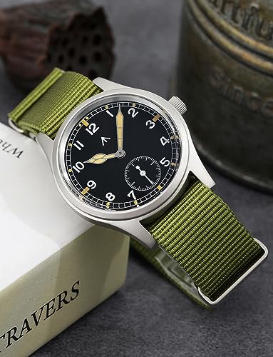 Image of TACTICAL FROG Militado D12 Military Mens Watch VD78 Quartz Sapphire Crystal C3 Super Luminous 36mm Dial Military-Style Dress Watches, 100M Waterproof