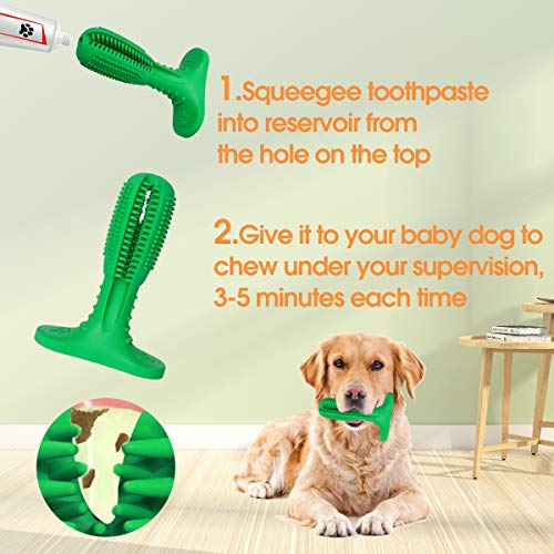 Ranphykx Dog Toothbrush Stick Dental Care Brushing Stick Effective Toothbrush for Dogs Natural Rubber Bite Resistant Toys for Dogs Pets Oral Care - Thumbnail 6