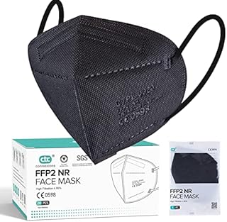 ctc connexions FFP2 Mask 20 Pack 5 Layers Protective Face Masks CE0598 Certification Filtration System  95% Disposable KN95 Masks Individually Packaged