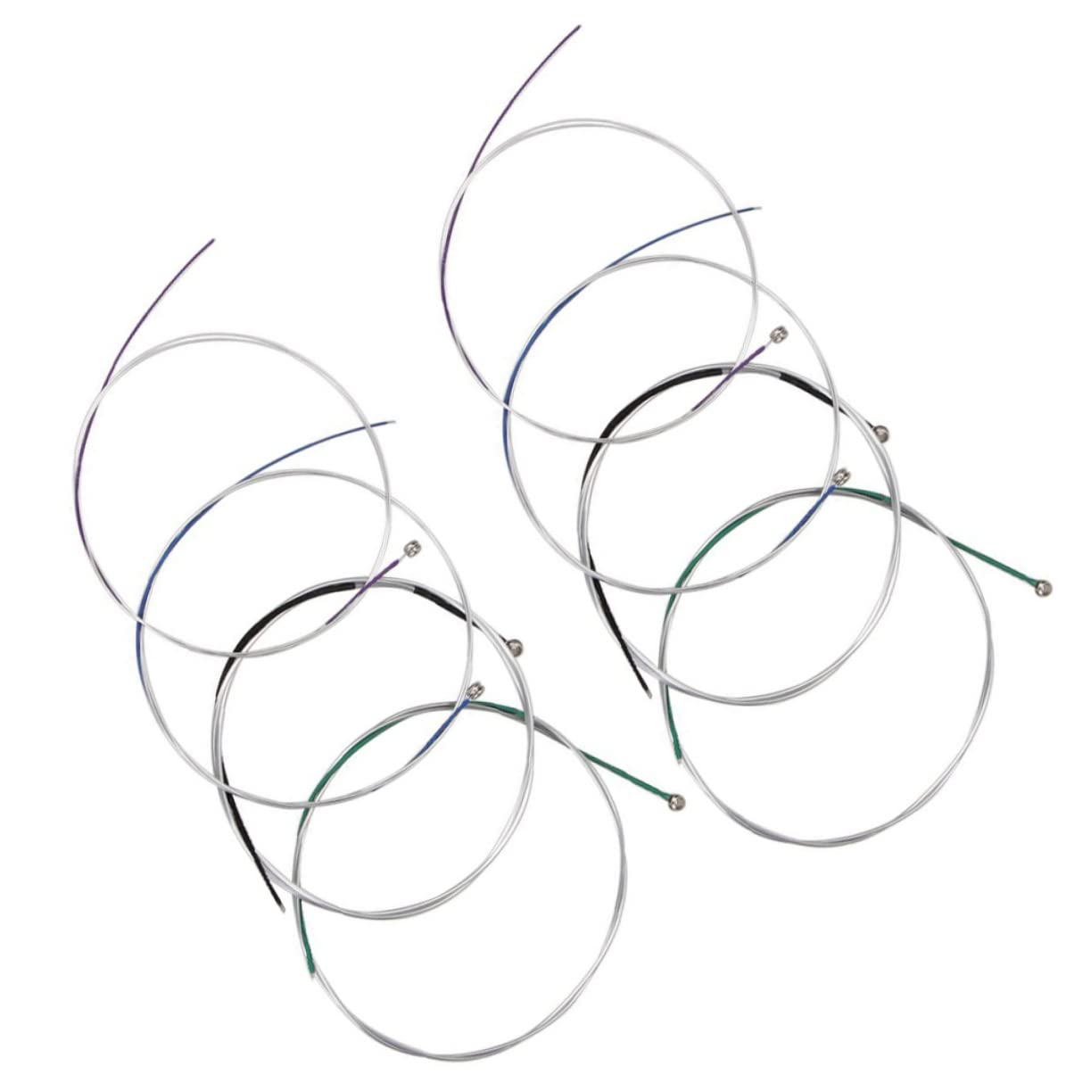 ibasenice Violin Accessories Kit 8pcs Full Set Violin Strings Nickel Plated Ball Heads 4/4 Size Replacement Strings