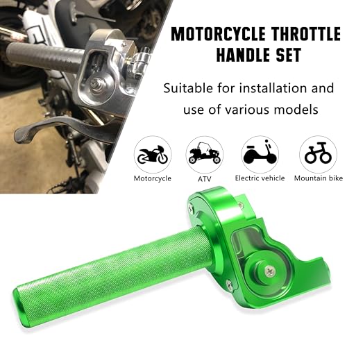 Image of Motorcycle Throttle Assembly,7 /8 inch Quick Twist Throttle Grips with Throttle Cable Aluminum Alloy Universal for CRF KLX SSR TTR 110 125 150 250cc Dirt Pit Bike ATV Mini Bike